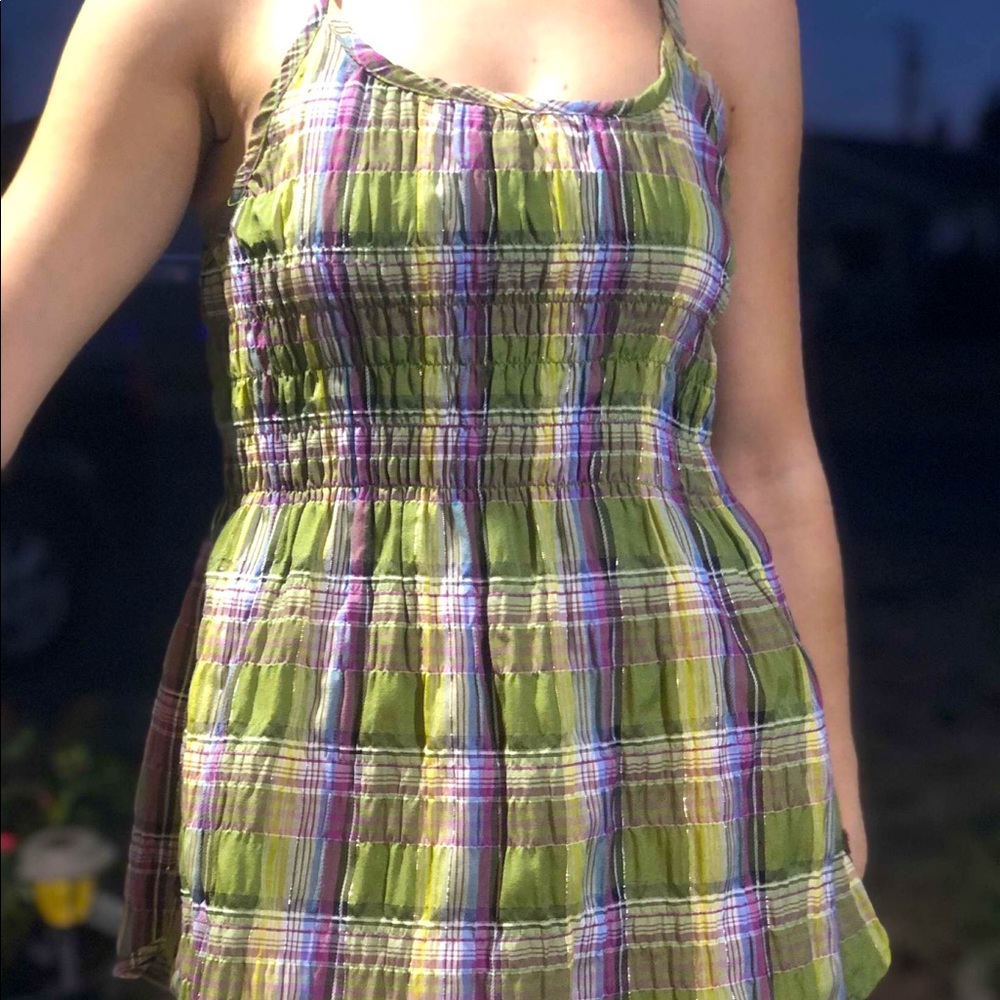 Love mkn , green, purple , blue tank top